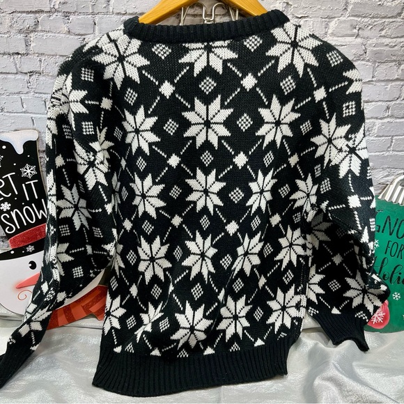 Snowflake Winter Grannycore Vintage 1980s Sweater - HEIDI size M - Picture 2 of 9
